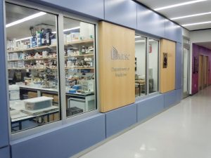 A hallway showing the Department of Medicine at The MUSC Clinical Science Building. 